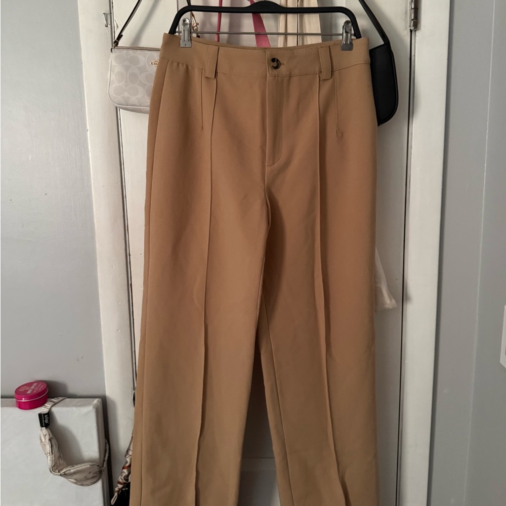 Zara beige high waisted pants